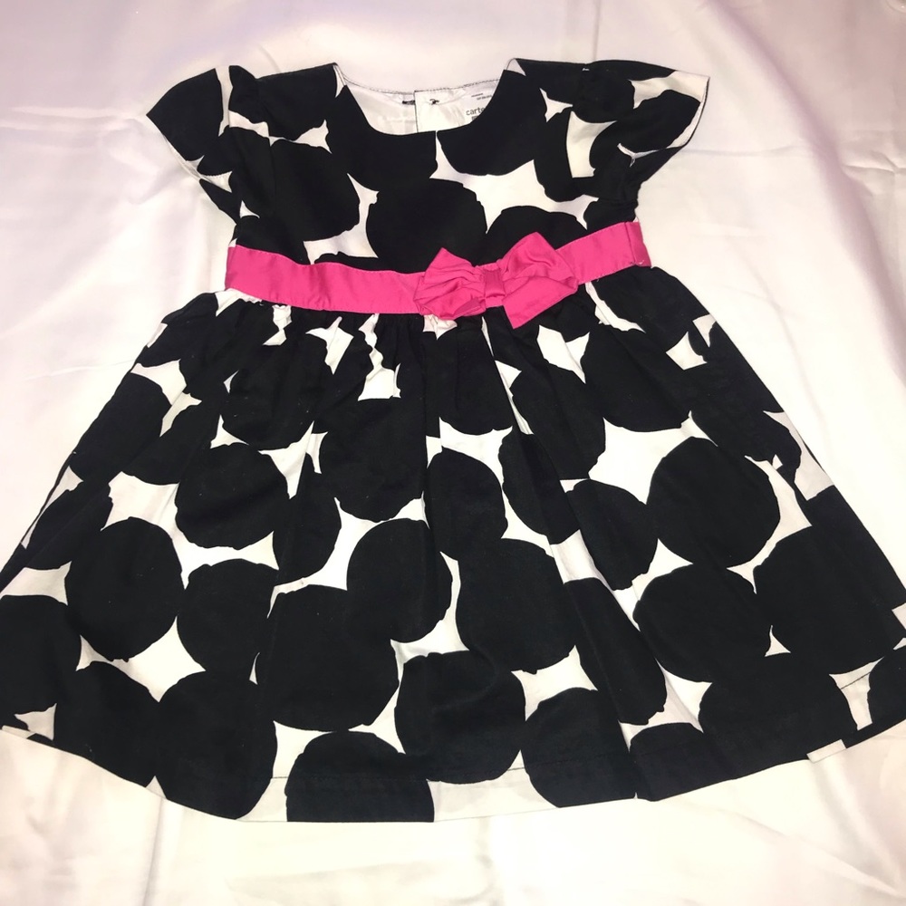 Carters black and white dress